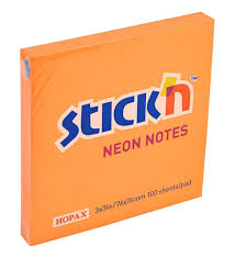 GIPTA STICKN 76X51 NEON TURUNCU YAPIŞKANLI NOTLUK 100 YP.