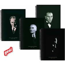 Keskin Color Atatürk 14*20 80Yp Çizgili Spiralli Sert Kapak Defter