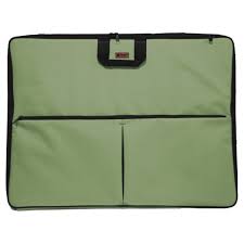 Skaer Proje Çantası Körüklü Kumaş Haki Yeşil 39X55 Pck-11
