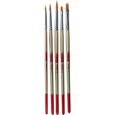 TAC SULUBOYA SENTETİK FIRÇA SETİ 5Lİ (YUVARLAK,DÜZ UÇ)