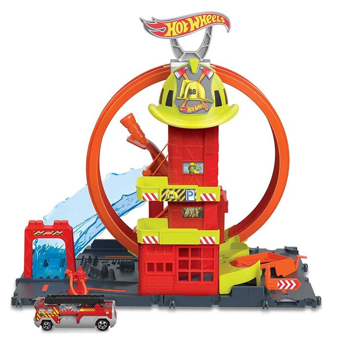 MATTEL HKX41 HOT WHEELS ÇEMBER PİSTLİ İTFAİYE İSTASYONU