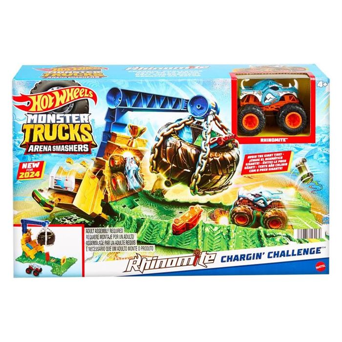 Hot Wheels Monster Trucks Arenada Rhinomite Mücadelesi Oyun Seti HTP18