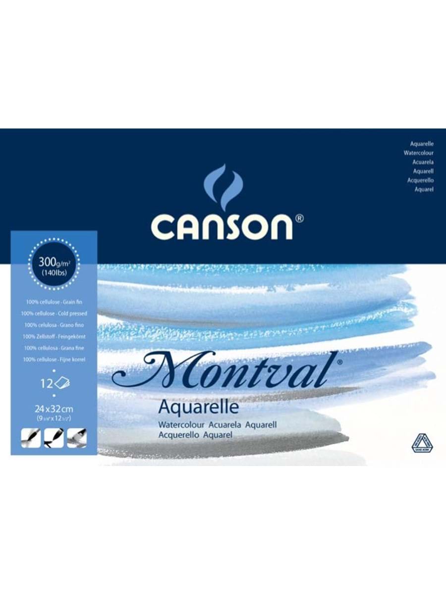 CANSON MONTVAL 24X32 SULU BOYA DEFTERİ 300 GR 12YP