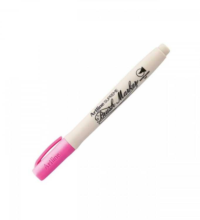 Artline Supreme Brush Marker FL. Pembe