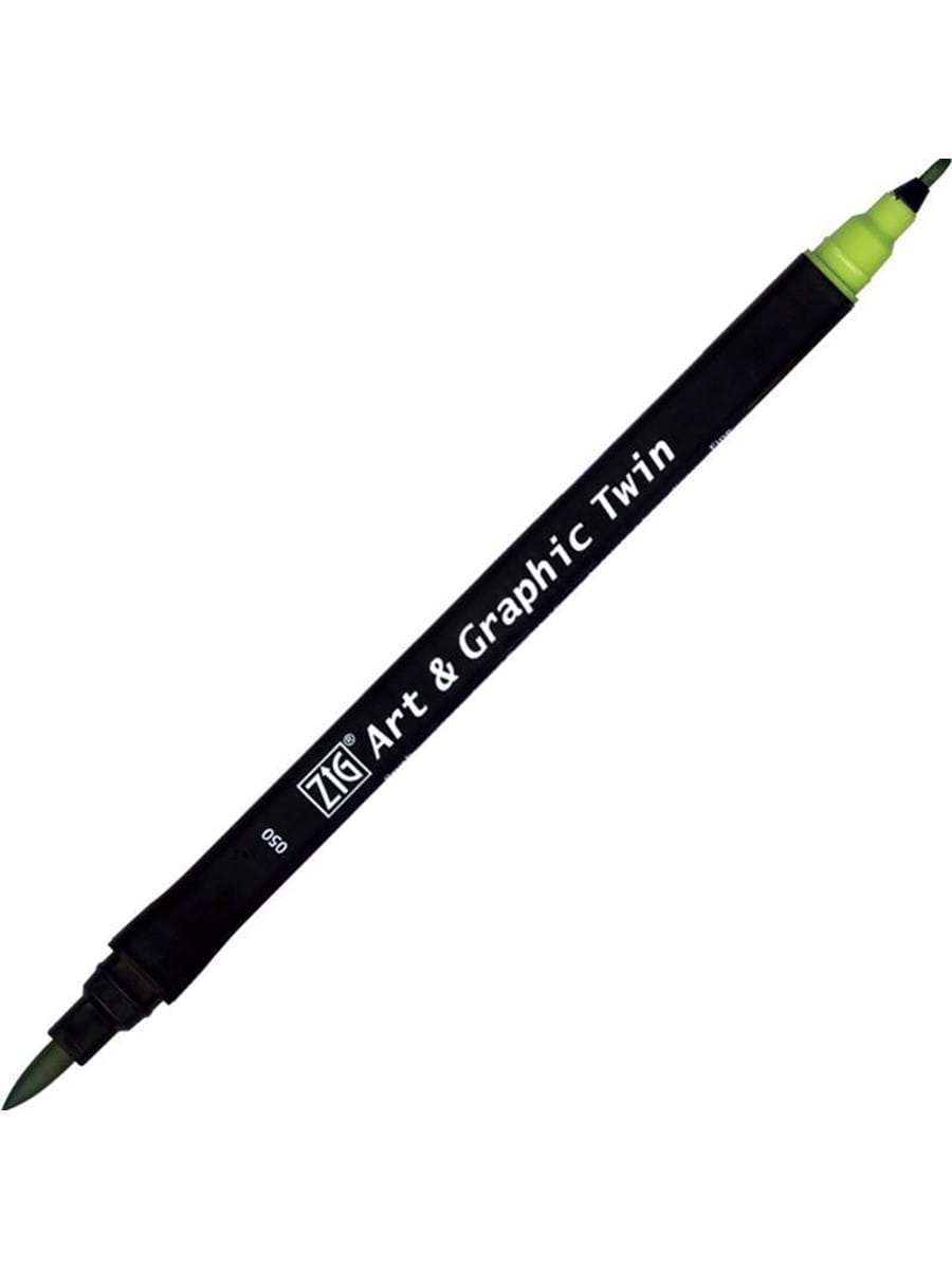 ZIG TUT-80 ART & GRAPHIC TWIN MARKER ÇİFT UCLU KALEMİ LİGHT GREEN