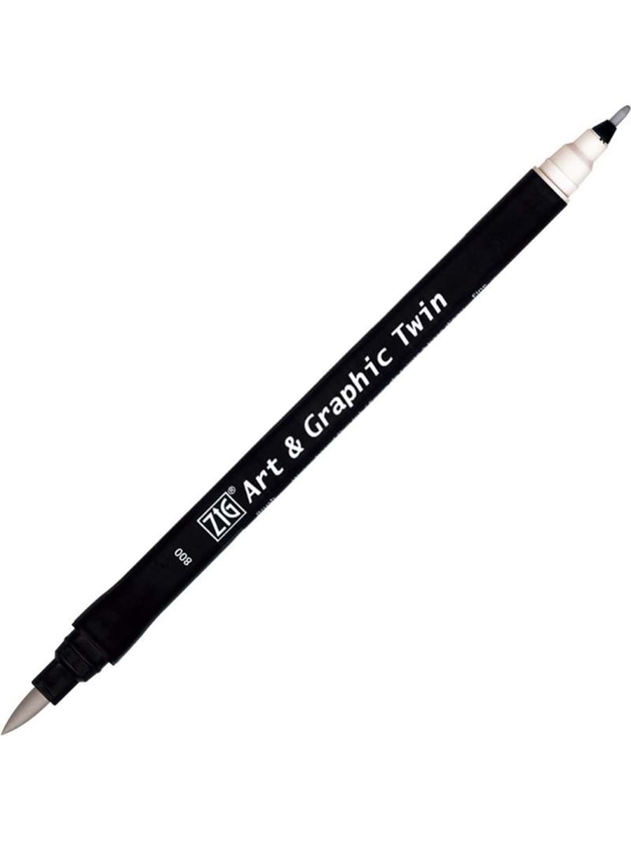 ZIG TUT-80 ART & GRAPHIC TWIN MARKER ÇİFT UCLU KALEMİ COOL GRAY 1
