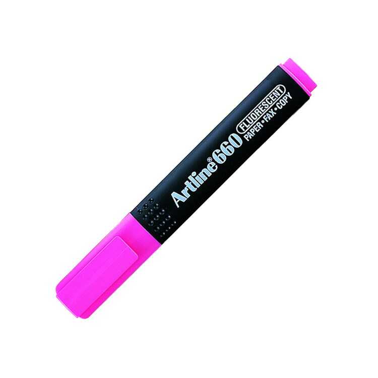 ARTLINE EK- 660 KESİK UÇ 1.0-4.0mm  HIGHLIGHTER FOSFORLU KALEM PINK