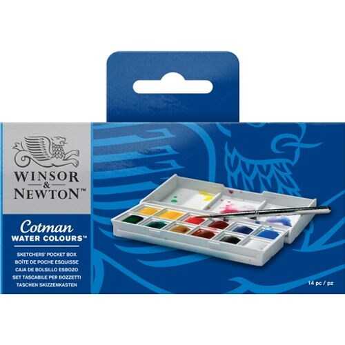 WINSOR & NEWTON COTMAN SULU BOYA SETİ CEP TİPİ SKETCHERS POCKET 12'Lİ 12xYARIM TABLET - 0390640