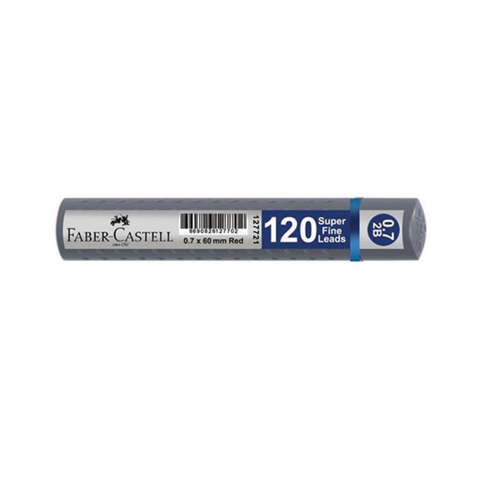 FABER CASTELL 120'Lİ MİN GENZ 0.7 2B 60mm GRİ TÜP - 5090127729
