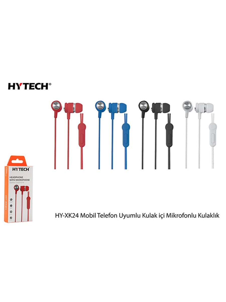HYTECH HY-XK24 MOBİL TELEFON UYUMLU KULAK İÇİ MİKROFONLU KULAKLIK BEYAZ