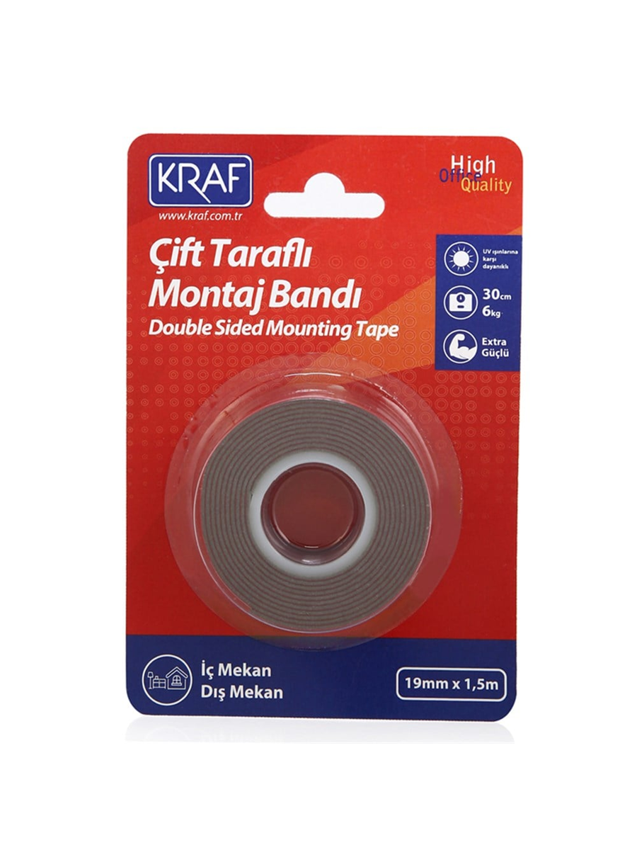 Kraf Çift Taraflı Montaj Bandı Extra Güçlü Dış Mekan 2520G