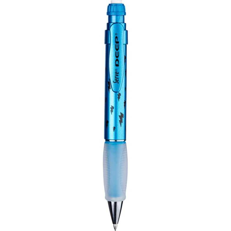 SERVE DEEP ŞİMŞEK DESENLİ MEKANİK VERSATİL KALEM 0.7mm METALİK MAVİ