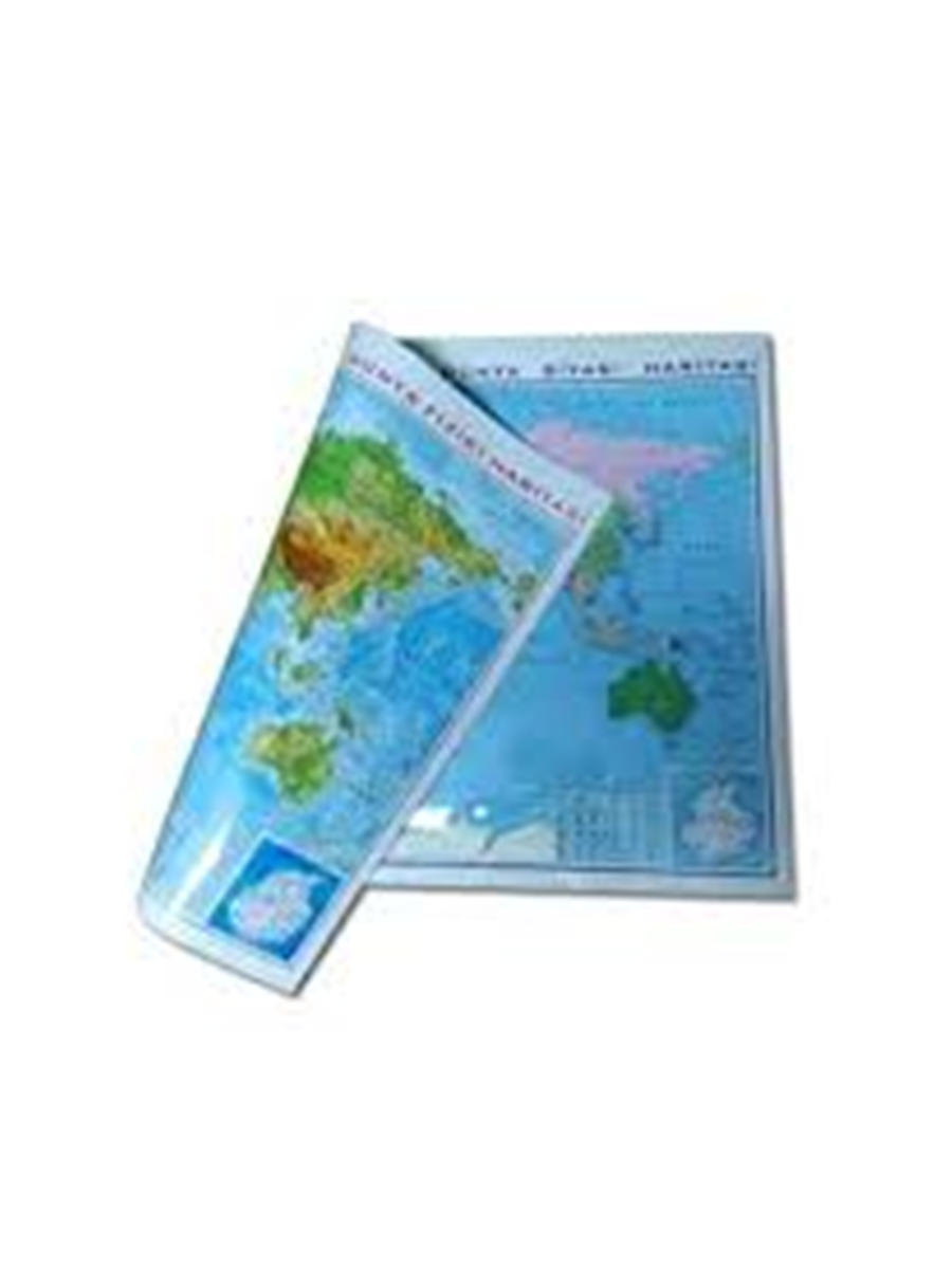 ODAK 35X50 DÜNYA SİYASİ - FİZİKİ HARİTASI