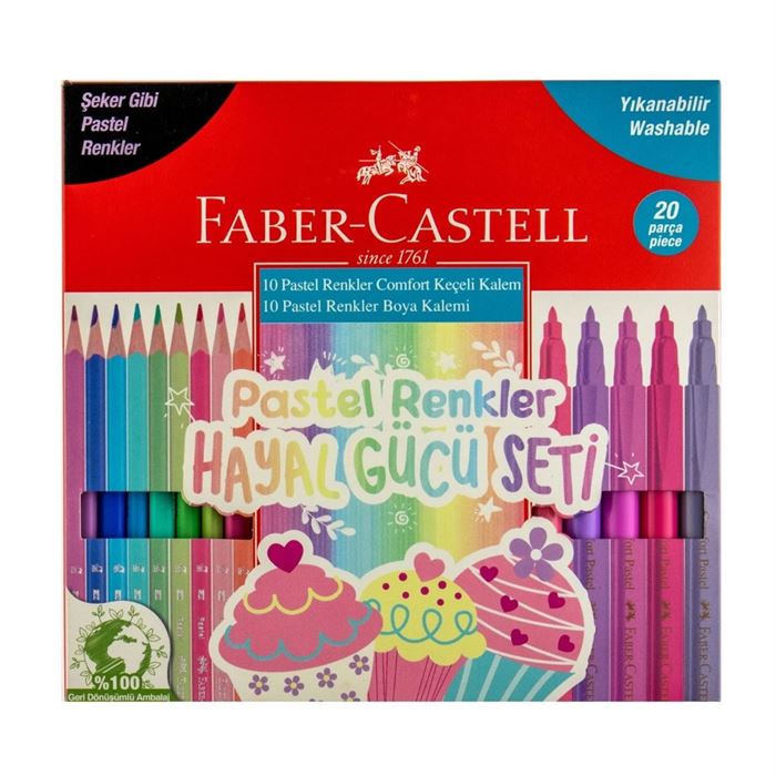 FABER CASTELL PASTEL RENKLER HAYAL GÜCÜ SETİ 20 RENK
