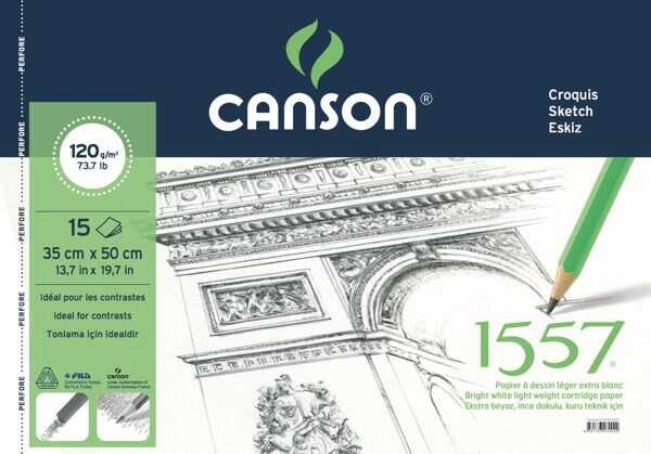 CANSON 35X50 1557 RESİM DEFTERİ 120GR. 15YP.