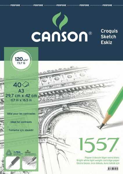 CANSON A3 1557 RESİM VE ÇİZİM BLOK 120 GR 40YP 120A340US