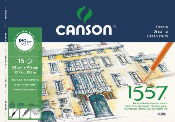 CANSON 35X50 1557 RESİM DEFTERİ 180GR. 15YP.