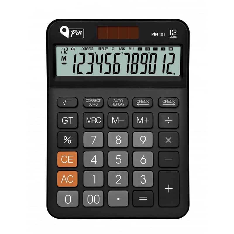 PİN HESAP MAKİNASI MASAÜSTÜ SİYAH 101