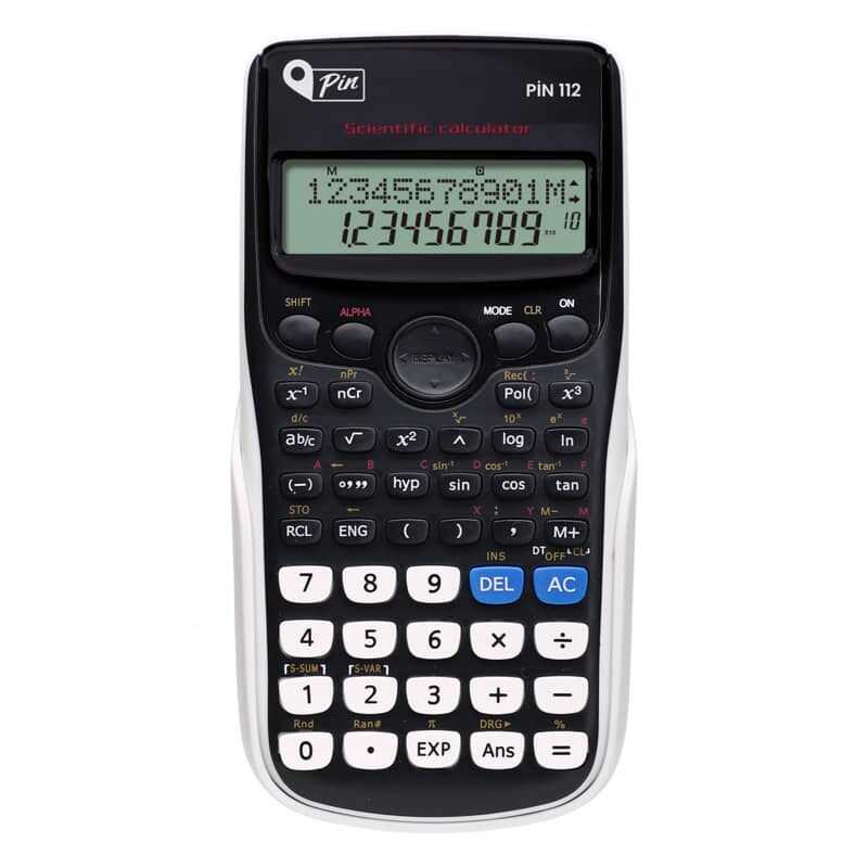 Pin Hesap Makinesi Fonksiyonlu Siyah N:112