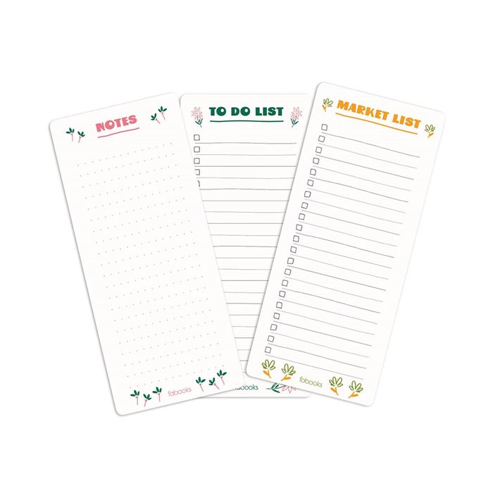 DEFTER Mini Çiçekli 3'lü Bloknot Seti