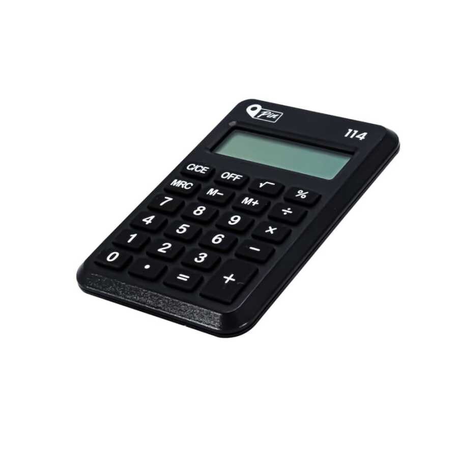 Pin 114 Siyah Cep Tipi 8 Haneli Hesap Makinesi