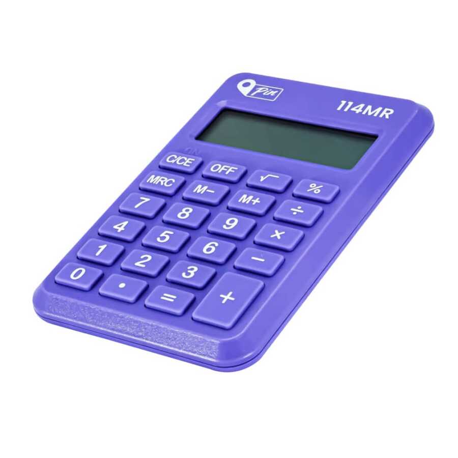 PİN 114 Mor 8 Haneli Cep Tipi Hesap Makinesi