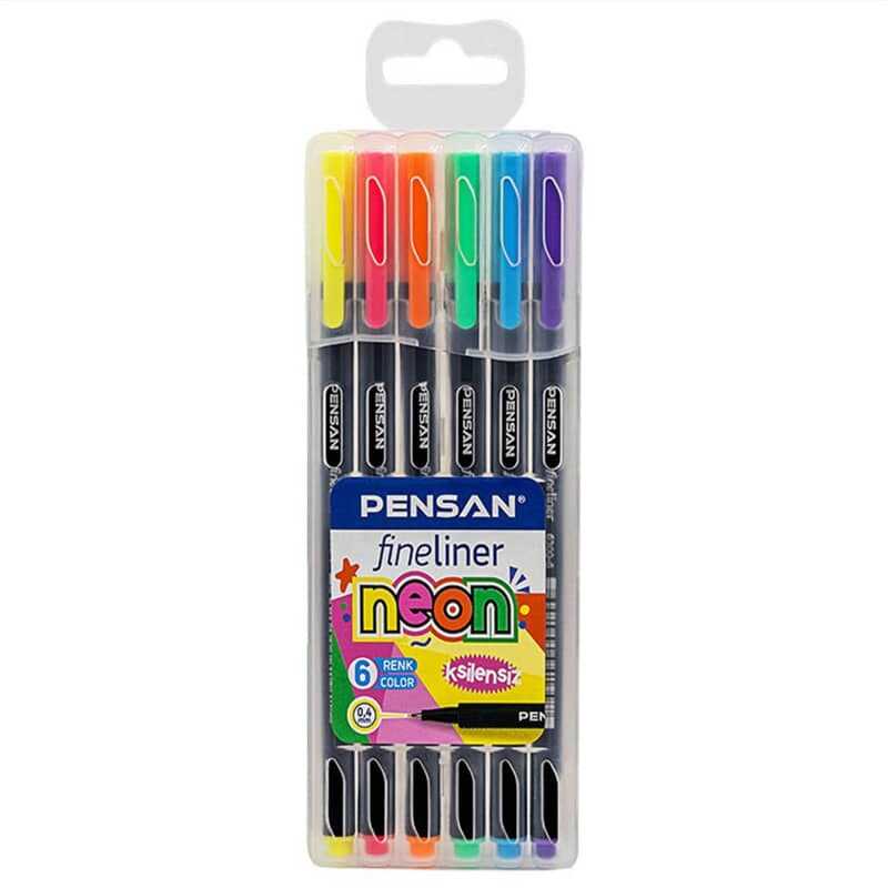 Pensan Fineliner 6 Neon Renk 0.4 Uç