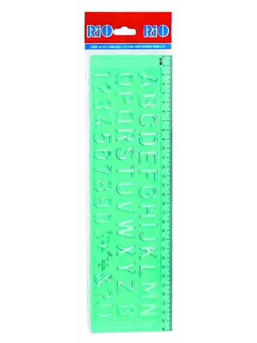 RIO HARF VE SAYI ŞABLONLU 30CM CETVEL