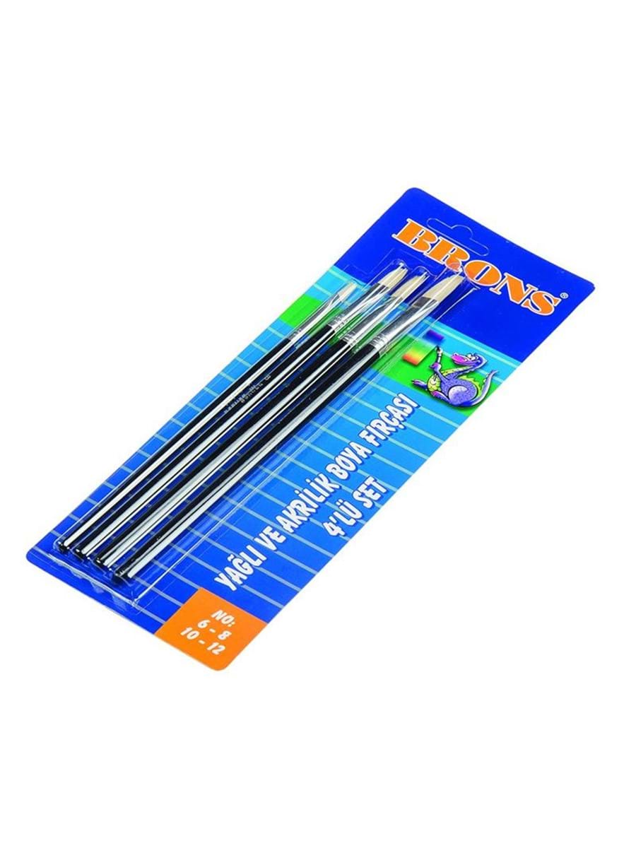 Brons BR-522 Yağlı Boya Fırça Seti Sert Kıl Seri 258 4lü