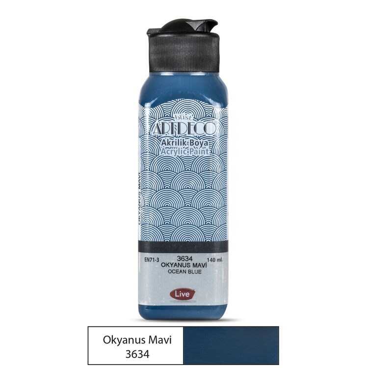 ARTDECO 3634 AKRİLİK BOYA 140 ML. OKYANUS MAVİ