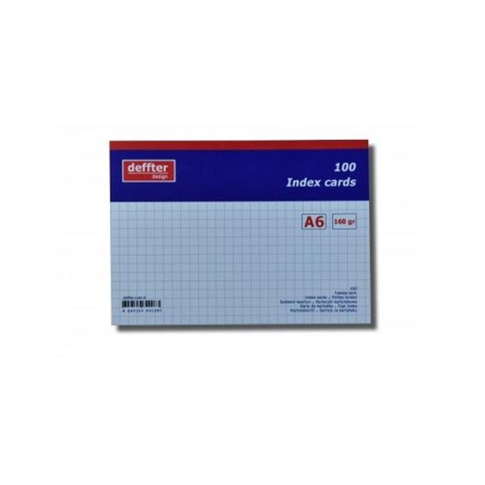 DEFFTER INDEX KARTI A6 BEYAZ KARELİ