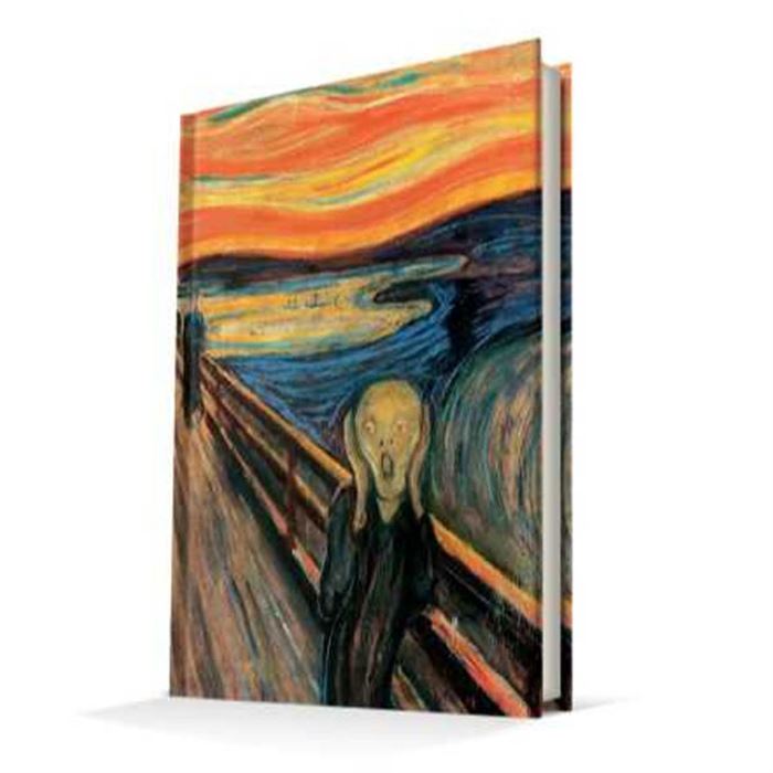 DEFFTER ART OF WORLD / EDVARD MUNCH - THE SCREAM 14x20 SERT KAPAK 96 YP. ÇİZGİLİ DEFTER