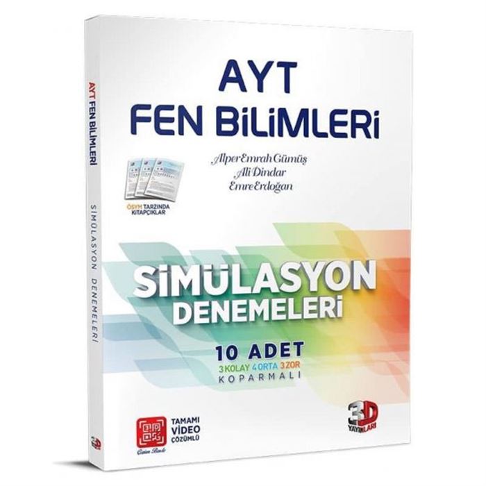 3D Yayınları AYT Fen Bilimleri Simülasyon Denemeleri