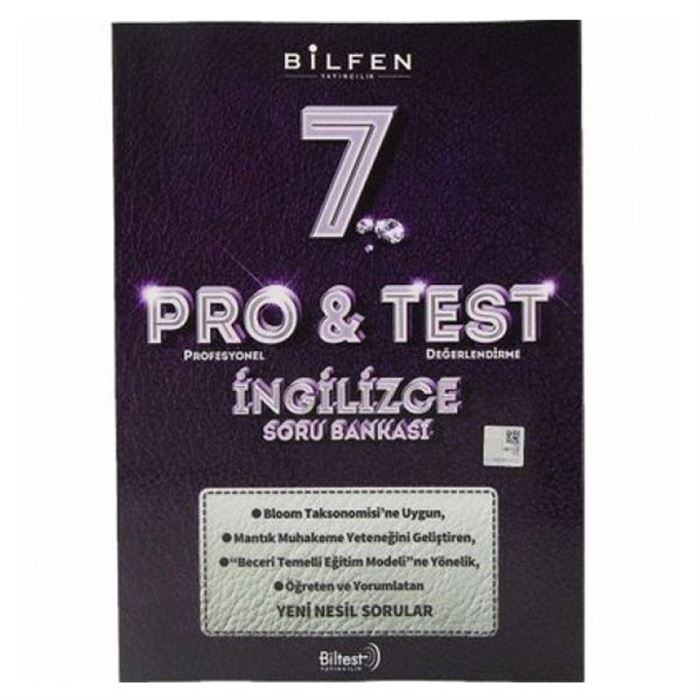 BİLFEN 7. SINIF PRO& TEST İNGİLİZCE SORU BANKASI