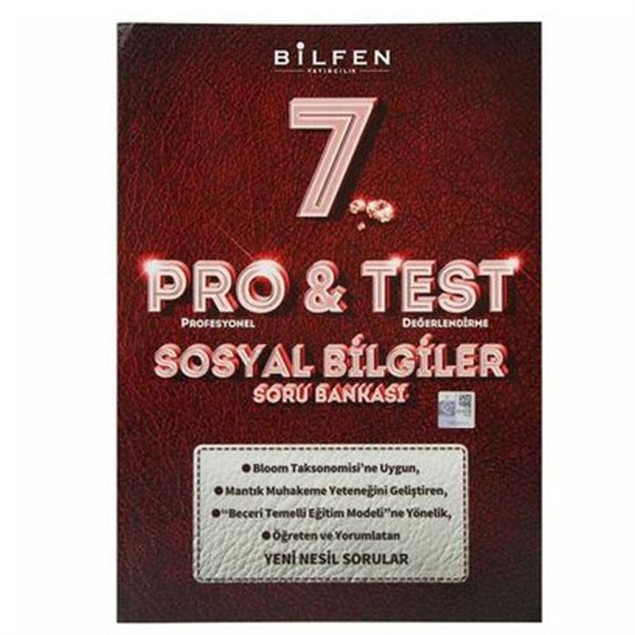 BİLFEN 7. SINIF PRO& TEST SOSYAL BİLGİLER SORU BANKASI