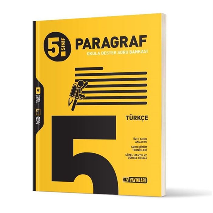 Hız Yayınları 5. Sınıf Türkçe Paragraf Soru Bankası Kitabı