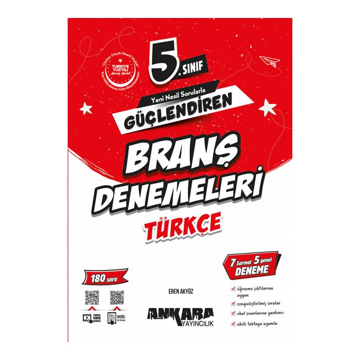 Ankara Yayıncılık 5. Sınıf Türkçe Güçlendiren Branş Denemeleri