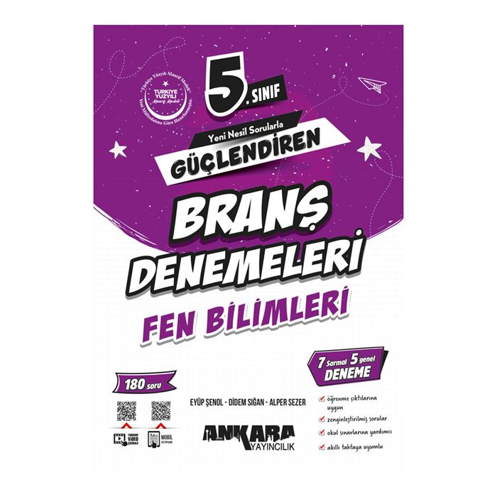 Ankara Yayıncılık 5. Sınıf 2025 Fen Bilimleri Güçlendiren Branş Denemeleri