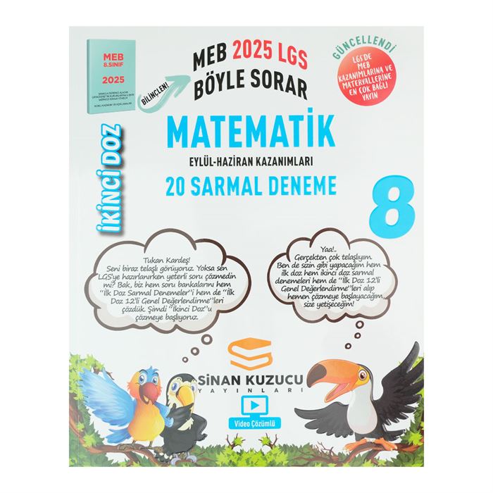 Sinan Kuzucu Yayınları 8. Sınıf İkinci Doz Sarmal Branş Denemeleri Fen Bilimleri ( 2025 LGS )