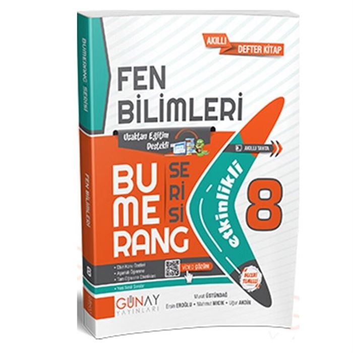 GÜNAY 8.SINIF BUMERANG ETKİNLİKLİ FEN BİLİMLERİ AKILLI DEFTER