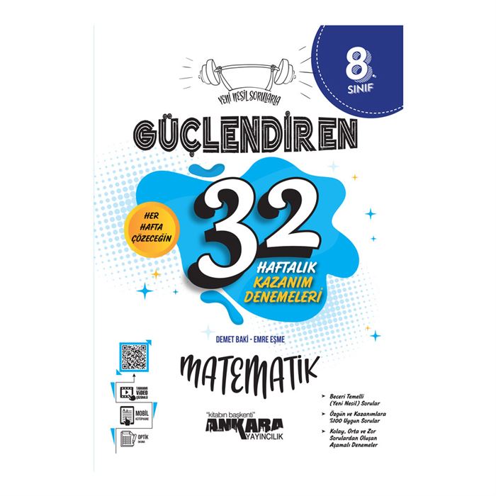 ANKARA 8.SINIF T.C. İNKILAP TARİHİ VE ATATÜRKÇÜLÜK GÜÇLENDİREN 32 HAFTALIK KAZANIM DENEMELERİ