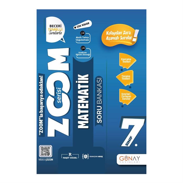 GÜNAY 7. SINIF ZOOM SERİSİ MATEMATİK SORU BANKASI