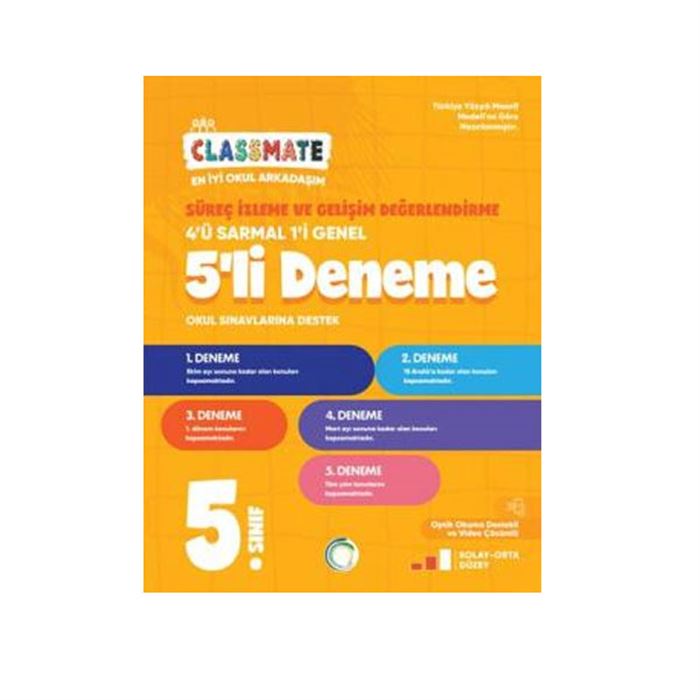 Okyanus Yayınları 5. Sınıf Classmate Süreç İzleme ve Gelişim Değerlendirme 5 li Deneme